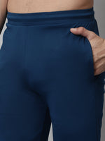 Thumbnail for Jainish Men's Blue Solid Streachable Lycra Trackpants - Distacart