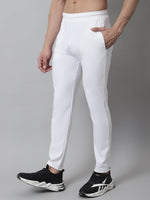 Thumbnail for Jainish Men's White Solid Streachable Lycra Trackpants - Distacart