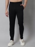Thumbnail for Jainish Men's Black and White Striped Streachable Lycra Trackpants - Distacart