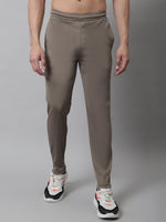 Thumbnail for Jainish Men's Brown and White Striped Streachable Lycra Trackpants - Distacart