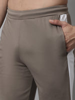 Thumbnail for Jainish Men's Brown and White Striped Streachable Lycra Trackpants - Distacart