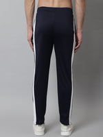 Thumbnail for Jainish Men's Navy Blue and White Striped Streachable Lycra Trackpants - Distacart