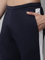 Thumbnail for Jainish Men's Navy Blue and White Striped Streachable Lycra Trackpants - Distacart