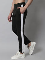 Thumbnail for Jainish Men's Olive Green and White Striped Streachable Lycra Trackpants - Distacart