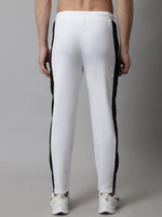 Thumbnail for Jainish Men's White and Black Striped Streachable Lycra Trackpants - Distacart