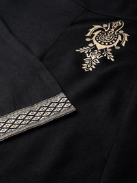 Thumbnail for Women Black & Golden Block Printed Kurta With Palazzos - Rasiya