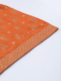 Thumbnail for Women Orange & Golden Block Printed Kurta With Palazzos - Rasiya