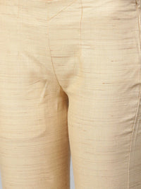 Thumbnail for Women Beige Solid Kurta With Trousers & Dupatta - Rasiya