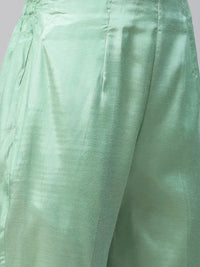 Thumbnail for Women Sea Green Embroidered Regular Sequinned Kurta With Trousers & Dupatta - Rasiya
