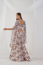 Thumbnail for Jompers Women's Printed Beads & Stones Ready to Wear Lehenga & Blouse With Dupatta - Ivory - Distacart