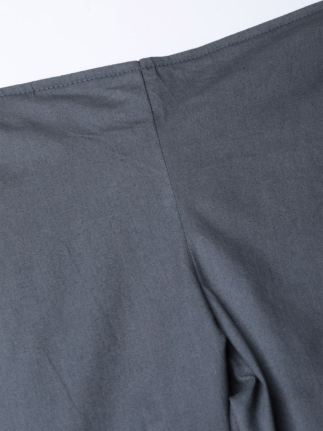 Women Grey Smart Fit Solid Bottom Flared Trousers - Rasiya