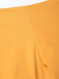 Thumbnail for Women Mustard Smart Fit Solid Bottom Flared Trousers - Rasiya
