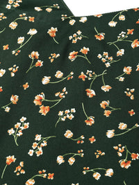 Thumbnail for Women Green & Brown Printed A-Line Top - Rasiya