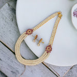 Thumbnail for J Pearls Fani 3 Lines Pearl Necklace - Distacart