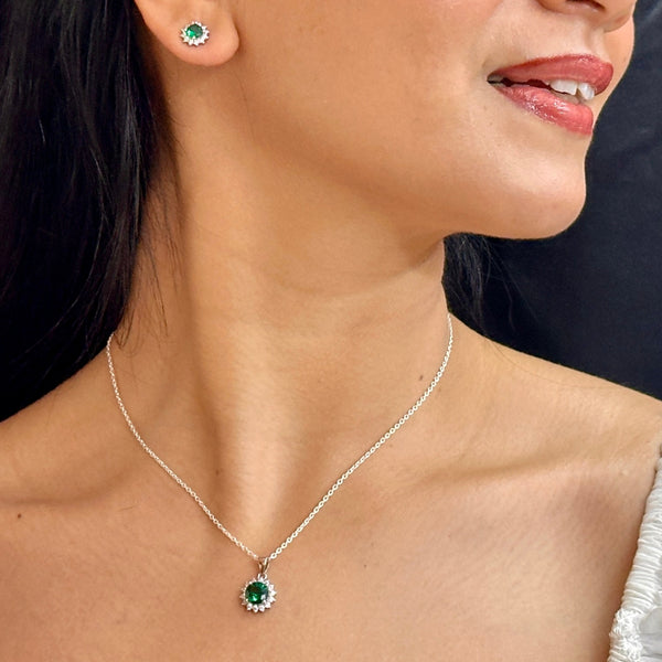 J Pearls Contemporary 925 Silver Pendant Set - Distacart
