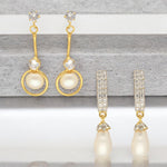Thumbnail for J Pearls Vyom Pearl Earrings Pack 2 - Distacart