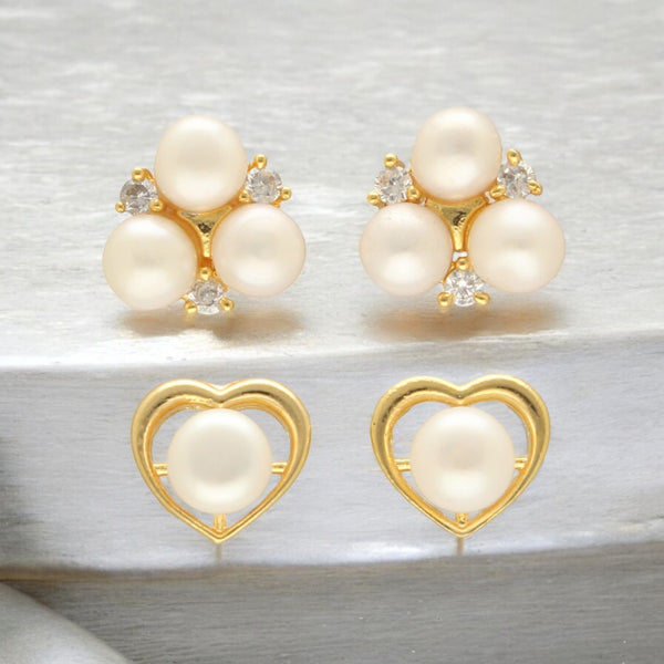 J Pearls Larisa Pearl Earrings Pack 2 - Distacart