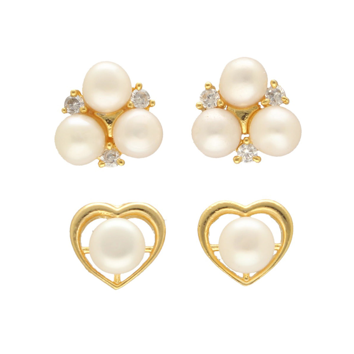 J Pearls Larisa Pearl Earrings Pack 2 - Distacart