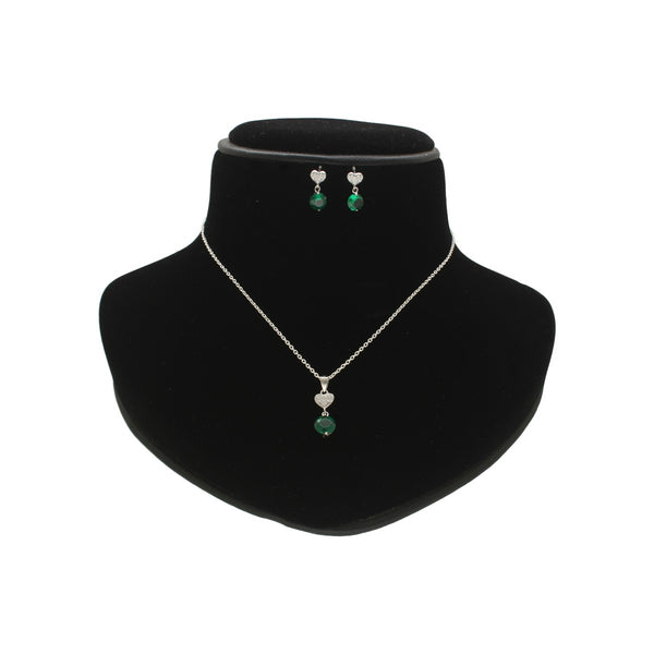 J Pearls Luvya 925 Silver Pendant Set - Distacart