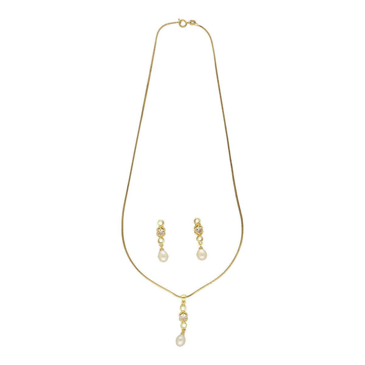 J Pearls Elora Pearl Pendant Set - Distacart