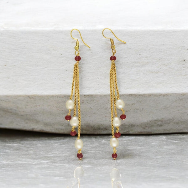 J Pearls Adora Pearl Earrings - Distacart