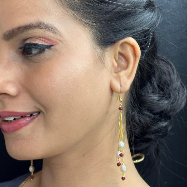 J Pearls Adora Pearl Earrings - Distacart