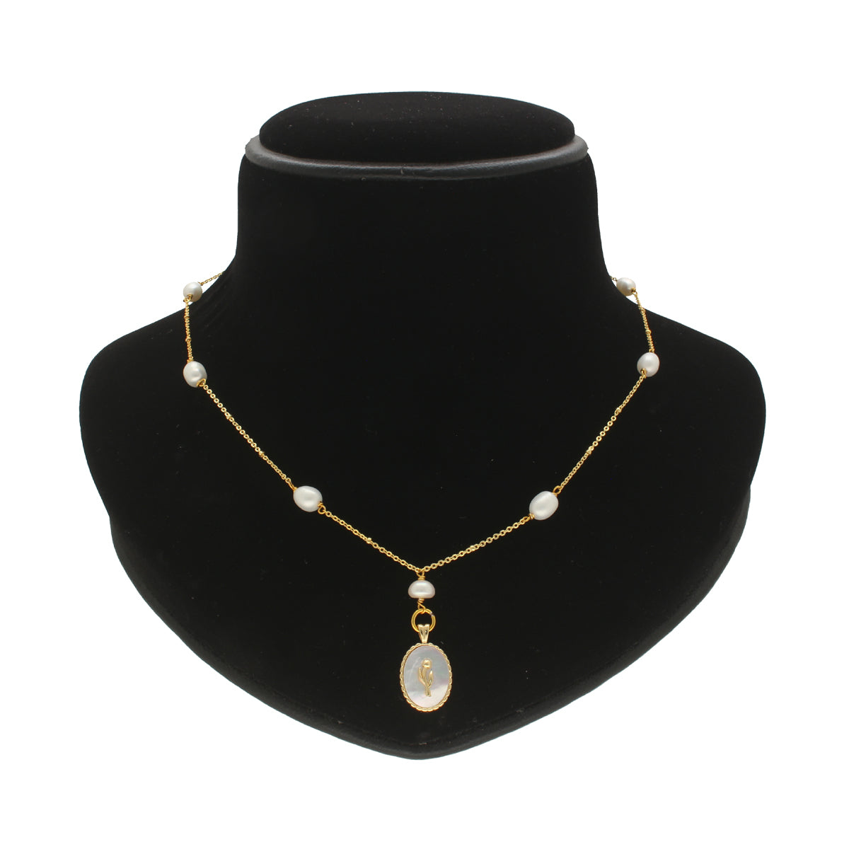 J Pearls Flower Oval Pearl Pendant Set - Distacart