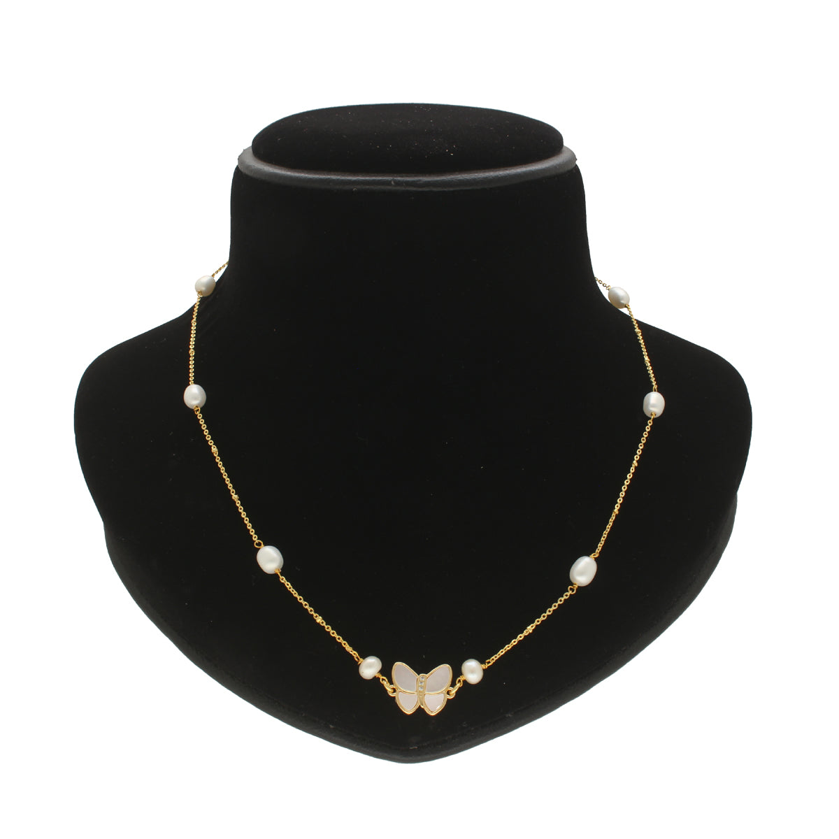 J Pearls ButterFly Pearl Pendant Set - Distacart