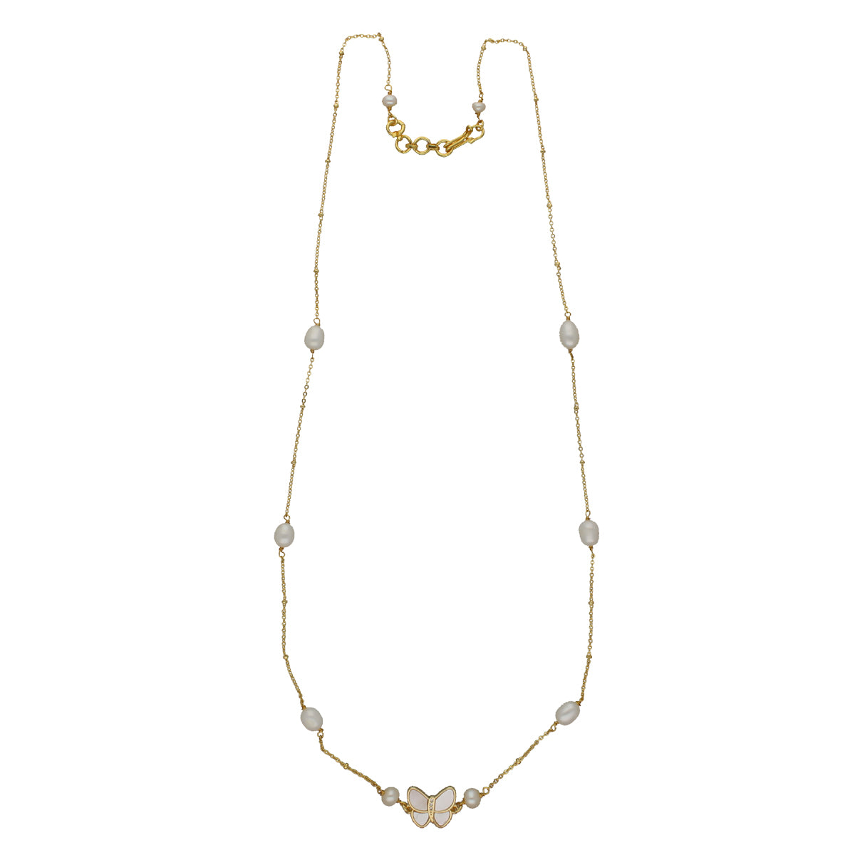 J Pearls ButterFly Pearl Pendant Set - Distacart