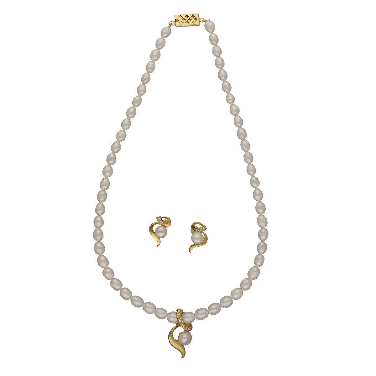 J Pearls Abha Pearl Pendant Set - Distacart