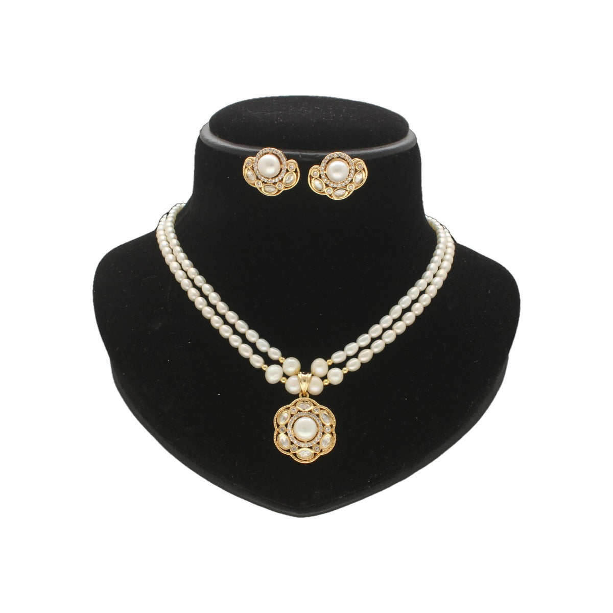 J Pearls Lekha 2 Lines Pearl Necklace - Distacart