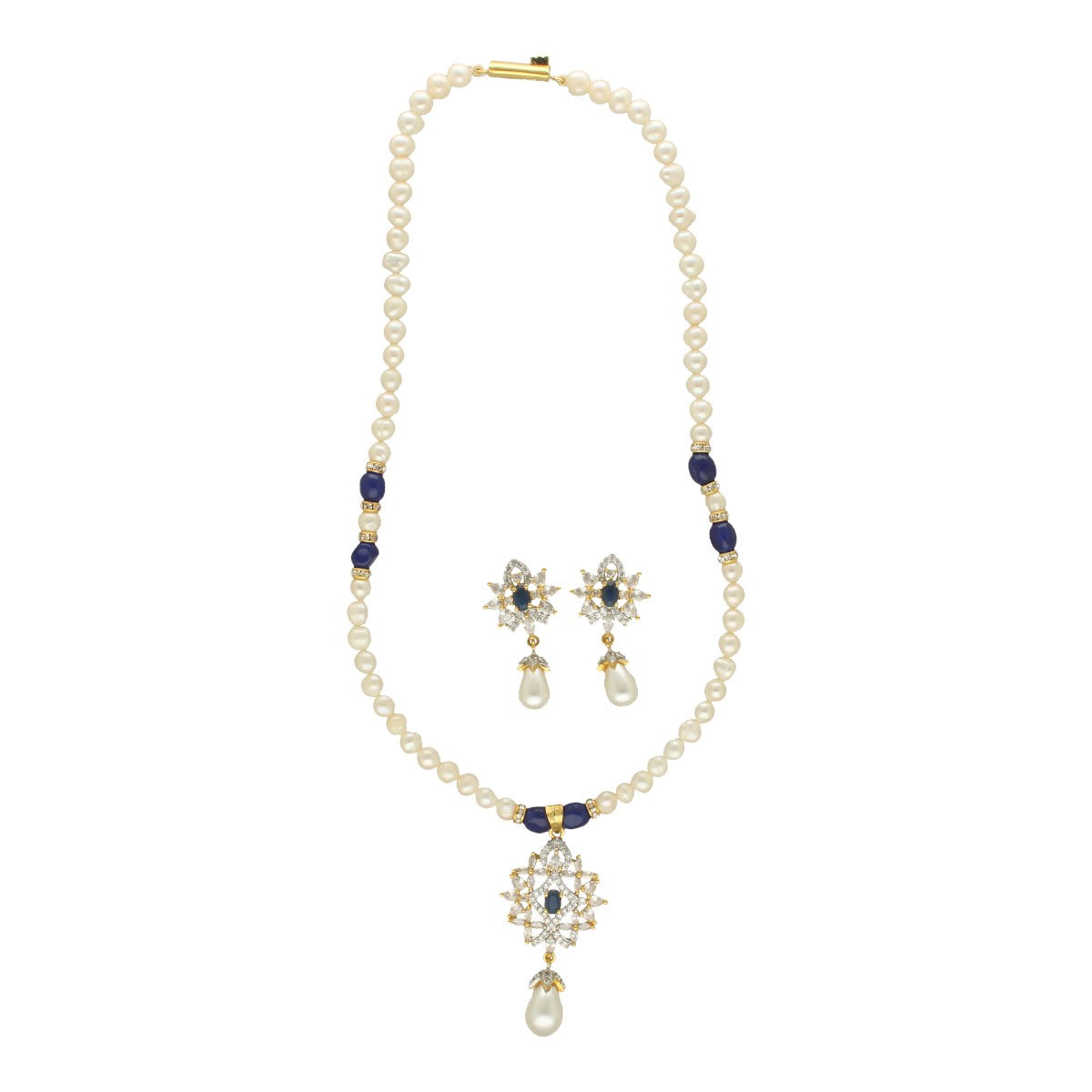 J Pearls Kaya Pearl Necklace Set - Distacart