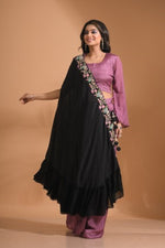 Thumbnail for Morchari Crop Top With Dupatta Hand Embroidery - Green - Distacart