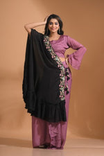 Thumbnail for Morchari Crop Top With Dupatta Hand Embroidery - Green - Distacart