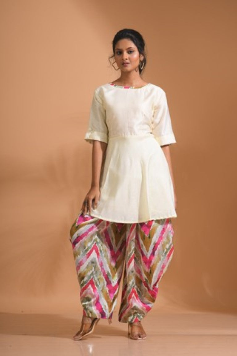 Morchari Patiala Salwar Top - Multicolour - Distacart