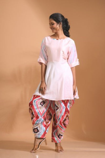 Morchari Patiala Salwar Top - Pink - Distacart