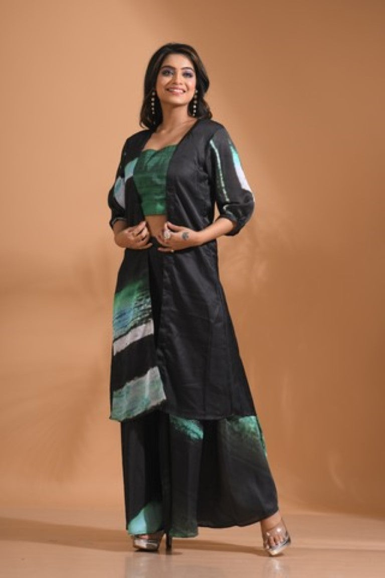 Morchari Palazzo Set Hand Embroidery - Multi - Distacart