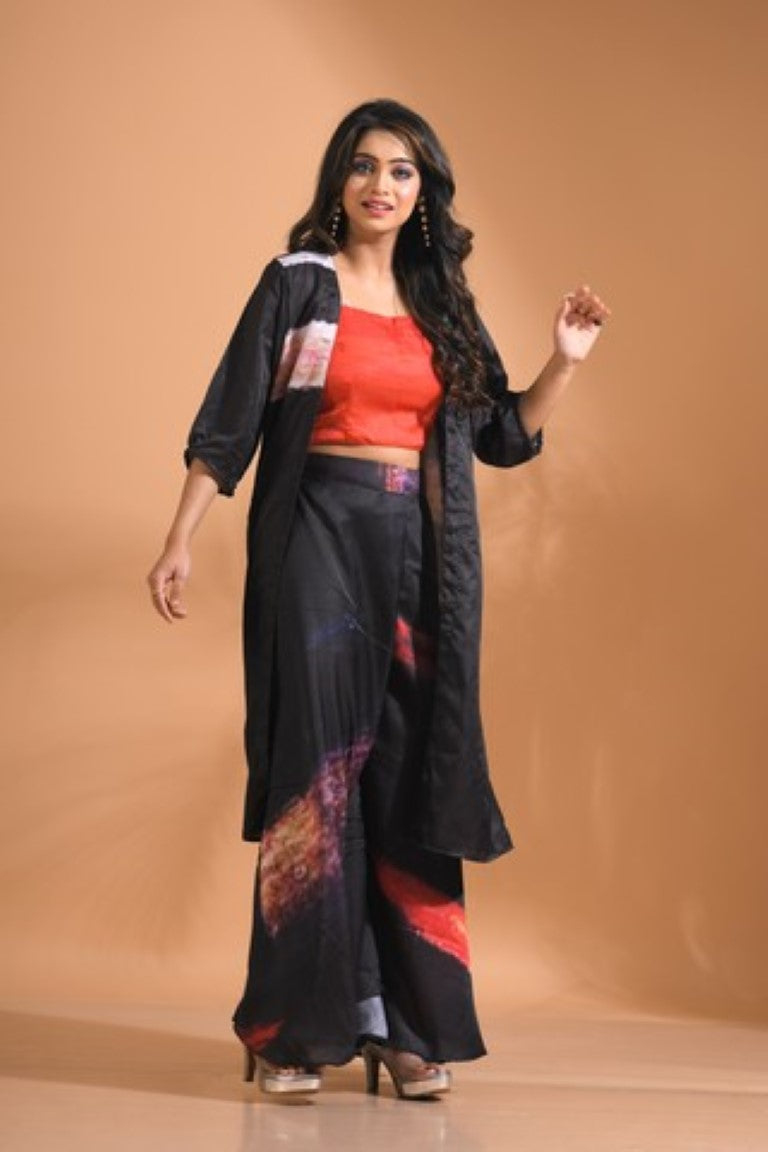 Morchari Palazzo Set Hand Embroidery - Multi - Distacart