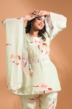 Thumbnail for Morchari Kaftan Set With Hand Embroidery - Multicolour - Distacart