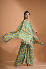 Thumbnail for Morchari Kaftan Set With Hand Embroidery - Green - Distacart
