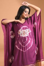 Thumbnail for Morchari Kaftan Set With Embroidery - Purple - Distacart