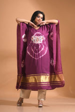 Thumbnail for Morchari Kaftan Set With Embroidery - Purple - Distacart