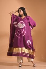 Thumbnail for Morchari Kaftan Set With Embroidery - Purple - Distacart