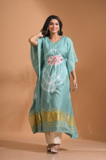 Thumbnail for Morchari Kaftan Set With Embroidery - Light Green - Distacart