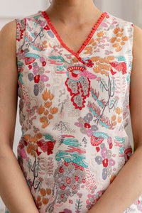 Thumbnail for Women Off White Printed Straight Kurta With Trouser And Dupatta - Rasiya
