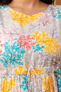Thumbnail for Women Multi Ethnic Printed Flared Dress - Rasiya