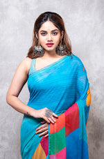 Thumbnail for Morchari Georgette Saree With Digital Print - Multicolour - Distacart