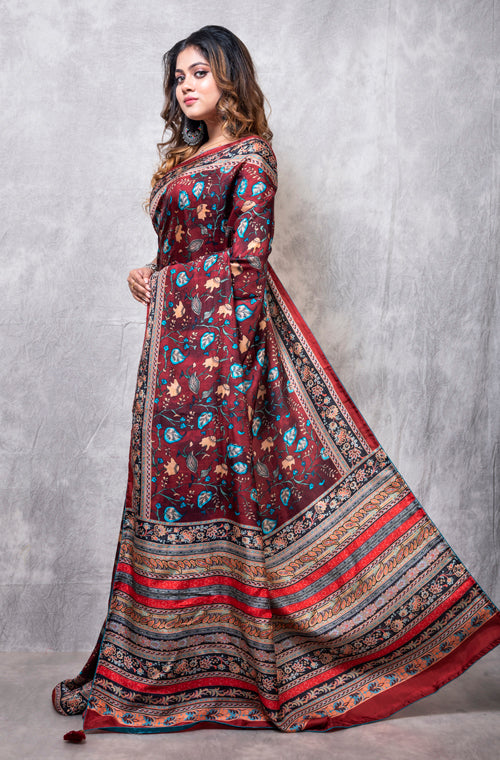 Morchari Pure Opara Saree Digital Print - Multicolour