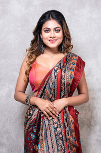 Thumbnail for Morchari Pure Opara Saree Digital Print - Multicolour