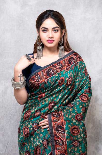 Morchari Pure Opara Saree Digital Print - Multicolour - Distacart